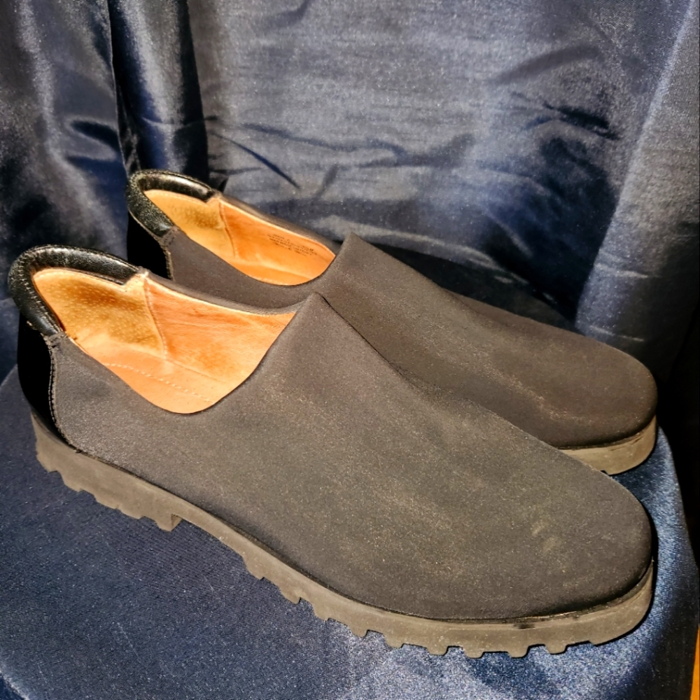 Donald J. Pliner Black Synthetic Slip-On Dress Shoes - Sz 9.5